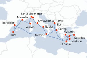 Itinéraire : Méditerranée & mers adjacentes