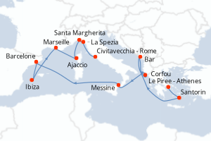 Itinéraire : Méditerranée & mers adjacentes