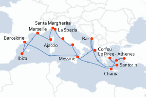Itinéraire : Méditerranée & mers adjacentes