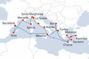 Itinéraire : Méditerranée & mers adjacentes