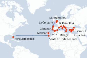 Itinéraire : Méditerranée & mers adjacentes