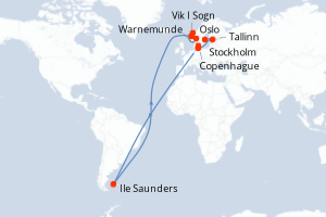Itinéraire : Europe du Nord & Atlantique NE