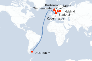 Itinéraire : Europe du Nord & Atlantique NE