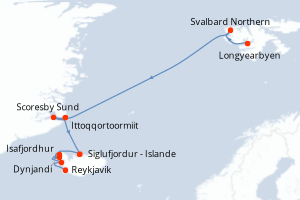 Itinéraire : Europe du Nord & Atlantique NE