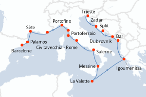 Itinéraire : Méditerranée & mers adjacentes