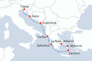 Itinéraire : Méditerranée & mers adjacentes