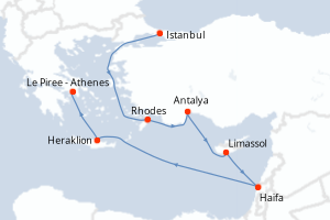 Itinéraire : Méditerranée & mers adjacentes