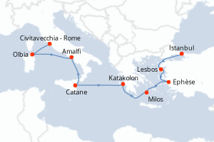 Itinéraire : Méditerranée & mers adjacentes