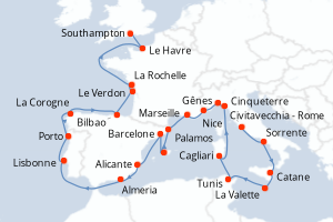 Itinéraire : Méditerranée & mers adjacentes
