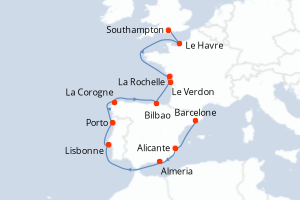Itinéraire : Europe du Nord & Atlantique NE