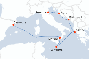 Itinéraire : Méditerranée & mers adjacentes