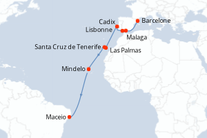 Itinéraire : Europe du Nord & Atlantique NE
