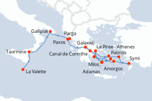 Itinéraire : Méditerranée & mers adjacentes