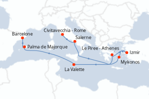 Itinéraire : Méditerranée & mers adjacentes
