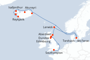 Itinéraire : Europe du Nord & Atlantique NE