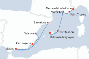 Itinéraire : Méditerranée & mers adjacentes