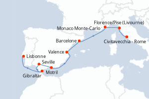 Itinéraire : Méditerranée & mers adjacentes