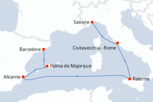 Itinéraire : Méditerranée & mers adjacentes