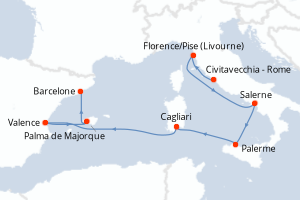 Itinéraire : Méditerranée & mers adjacentes