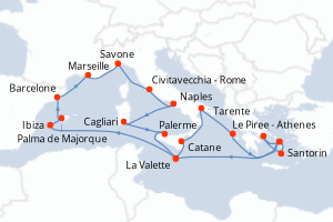 Itinéraire : Méditerranée & mers adjacentes