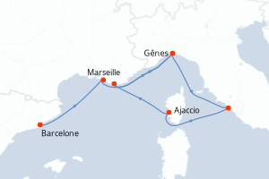 Itinéraire : Méditerranée & mers adjacentes