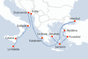 Itinéraire : Méditerranée & mers adjacentes