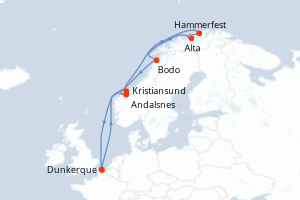 Itinéraire : Europe du Nord & Atlantique NE