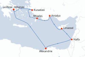 Itinéraire : Méditerranée & mers adjacentes
