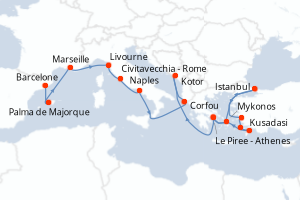 Itinéraire : Méditerranée & mers adjacentes