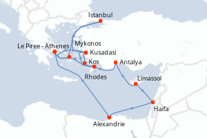 Itinéraire : Méditerranée & mers adjacentes