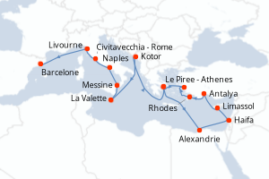 Itinéraire : Méditerranée & mers adjacentes