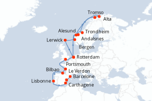 Itinéraire : Europe du Nord & Atlantique NE