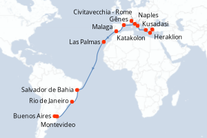 Itinéraire : Méditerranée & mers adjacentes