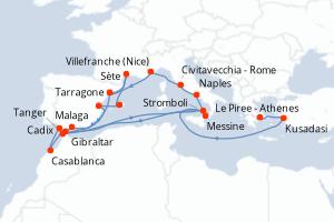 Itinéraire : Méditerranée & mers adjacentes