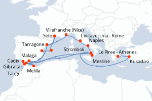 Itinéraire : Méditerranée & mers adjacentes