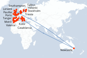 Itinéraire : Europe du Nord & Atlantique NE