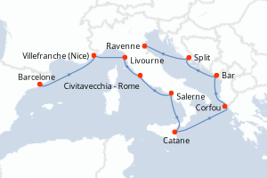 Itinéraire : Méditerranée & mers adjacentes