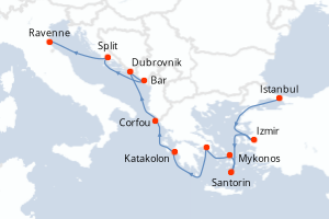 Itinéraire : Méditerranée & mers adjacentes
