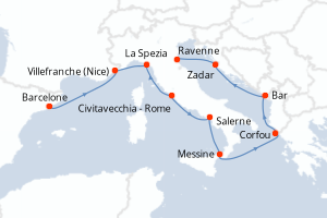 Itinéraire : Méditerranée & mers adjacentes