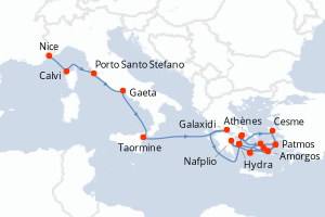 Itinéraire : Méditerranée & mers adjacentes