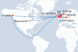 Itinéraire : Europe du Nord & Atlantique NE