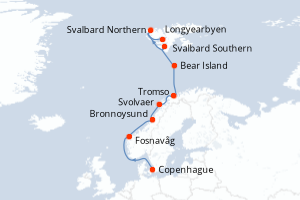 Itinéraire : Europe du Nord & Atlantique NE