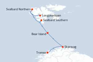 Itinéraire : Europe du Nord & Atlantique NE