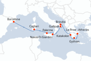 Itinéraire : Méditerranée & mers adjacentes