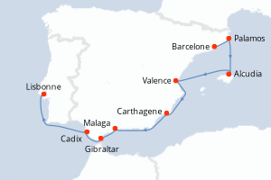 Itinéraire : Méditerranée & mers adjacentes