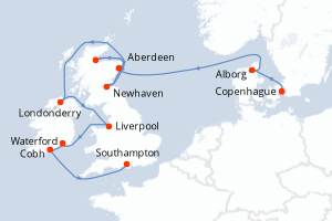 Itinéraire : Europe du Nord & Atlantique NE