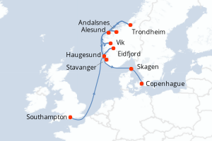Itinéraire : Europe du Nord & Atlantique NE
