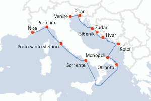 Itinéraire : Méditerranée & mers adjacentes