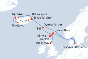 Itinéraire : Europe du Nord & Atlantique NE