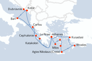 Itinéraire : Méditerranée & mers adjacentes